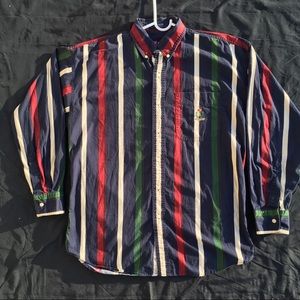 🔥Vintage Chaps Ralph Lauren Striped Button-Up